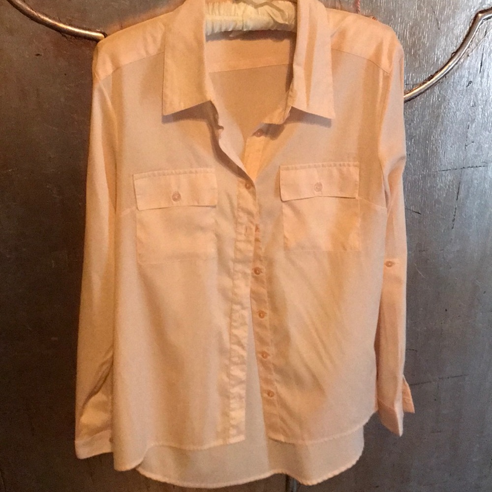 Pink silk blouse